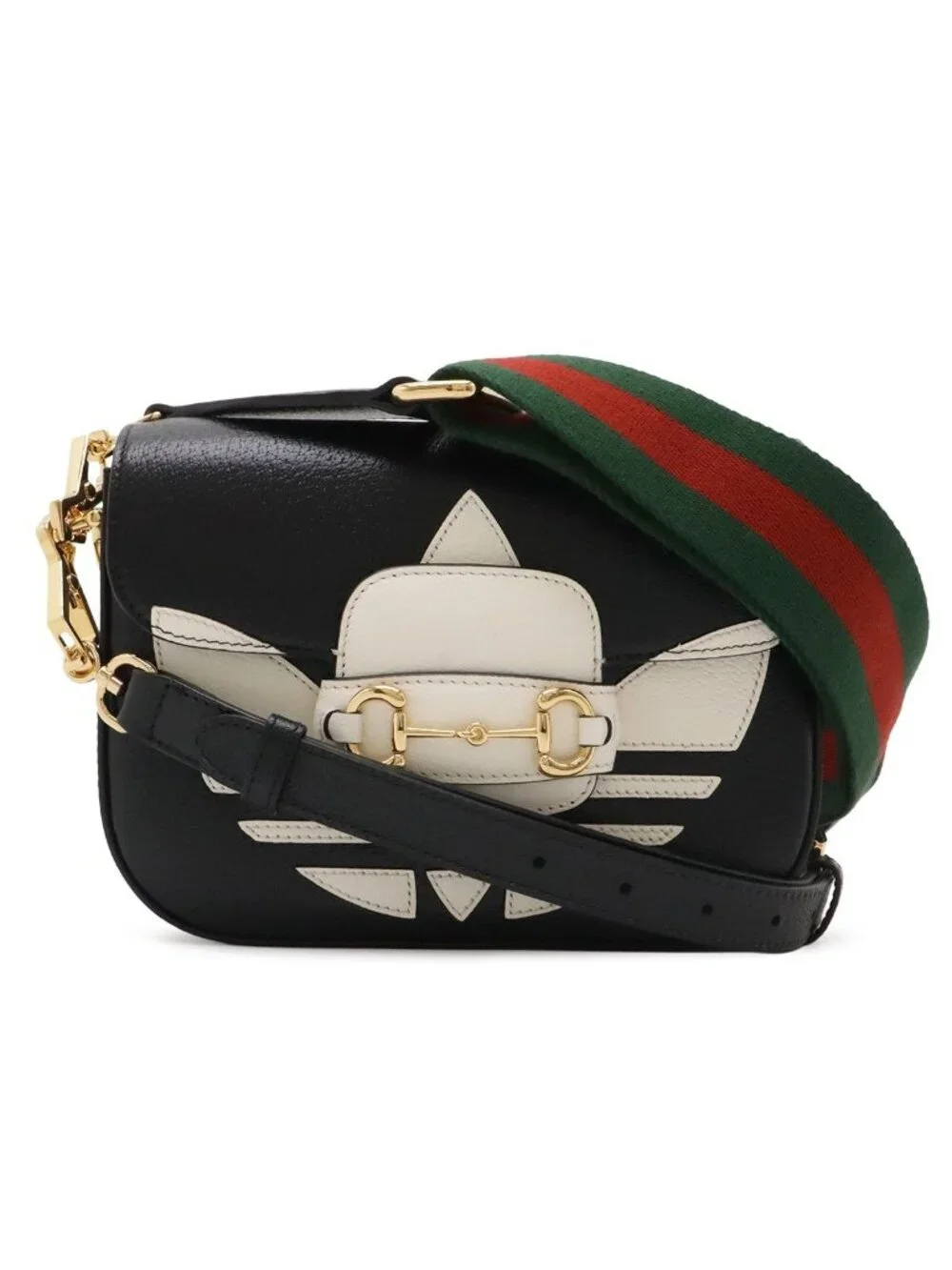 Gucci Adidas Collaboration Horsebit Mini Shoulder Bag 2-Way Clutch Leather